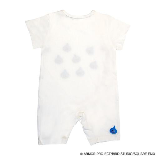 ドラクエベビー＆キッズ 刺繍半袖ロンパース スライム ホワイト&times;80cm