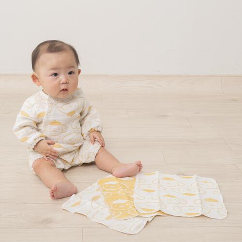 SANRIO サンリオ 多重織ガーゼハンカチ３枚組 ポムポムプリン イエロー&times;フリー ベビーザらス限定