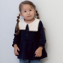 sophitica 裏毛セーラー襟トレーナー ネイビー×80cm