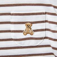 POLO BCS 半袖ボーダーＴシャツ ブラウン&times;80cm ベビーザらス限定