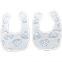 SANRIO サンリオ 多重織ガーゼスタイ２枚組 ハンギョドン パステルブルー&times;ﾌﾘｰ  ベビーザらス限定