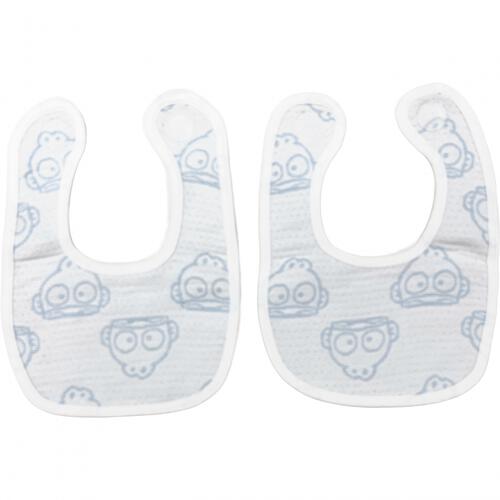 SANRIO サンリオ 多重織ガーゼスタイ２枚組 ハンギョドン パステルブルー&times;ﾌﾘｰ  ベビーザらス限定