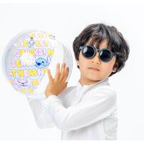 キッズサングラス ラウンド ブラック