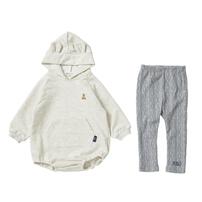 POLO BCS レギンス付フードロンパース オートミール×80cm ベビーザらス限定