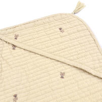 イブルおくるみ ストライプキルト クマ刺繍(ベージュ) ベビーザらス限定