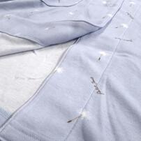 Petit jouet for maternity プティジョエット 長袖テーラーパジャマ 腹巻レギンス スムース わたげ柄(ライトブルー×M-L)