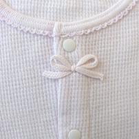 半袖前開きロンパース肌着 2枚組 ワッフル 花(ピンク&times;70cm) ベビーザらス限定