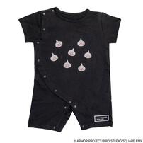 ドラクエベビー＆キッズ 刺繍半袖ロンパース メタルスライム ブラック&times;70cm