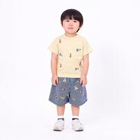 POLO BCS ロゴクマ半袖総柄Ｔシャツ イエロー&times;90cm ベビーザらス限定