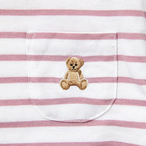 POLO BCS 半袖ボーダーＴシャツ ピンク&times;90cm ベビーザらス限定