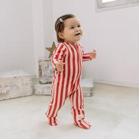 【FirstCloset×mioさん】 長袖ファスナーオール 足付き 裏毛 レッド×70cm ベビーザらス限定