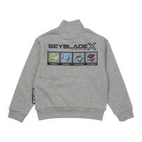BEYBLADE X 長袖トレーナー ハーフジップ ベイブレード エックス グレー&times;140cm ベビーザらス限定