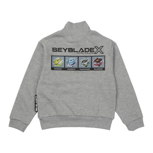 BEYBLADE X 長袖トレーナー ハーフジップ ベイブレード エックス グレー&times;140cm ベビーザらス限定