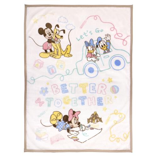 プレミアムお昼寝毛布 ミッキー アイボリー 85×115cm