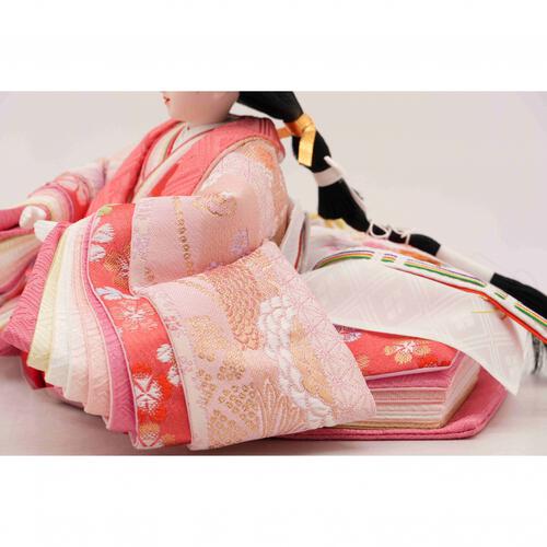 【雛人形】収納飾り 親王飾り「桜クリスタル木目調」(605879)ひな人形 ひな祭り お雛様 おしゃれ モダン 木目 コードレスLED【メーカー直送】