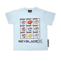 BEYBLADE X ベイブレードエックス 半袖Tシャツ ボックスアート ジュニア ライトブルー 140cm