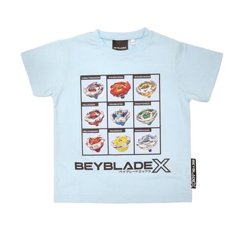 BEYBLADE X ベイブレードエックス 半袖Tシャツ ボックスアート ジュニア ライトブルー 140cm