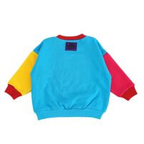 【Universal &times; chimajiro0730さん】 キャスパー 配色トレーナー ブルー&times;110cm