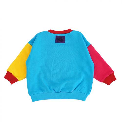 【Universal &times; chimajiro0730さん】 キャスパー 配色トレーナー ブルー&times;110cm