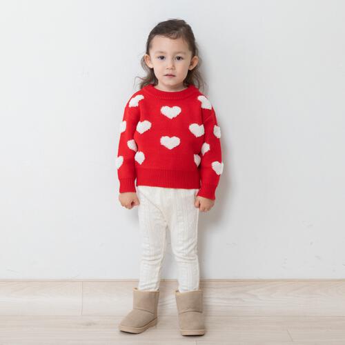 ベビーザらス限定　RAT-A-TATR ラッタッター デイリーパンツ レギンス ケーブルジャガード(ナチュラル×95cm)