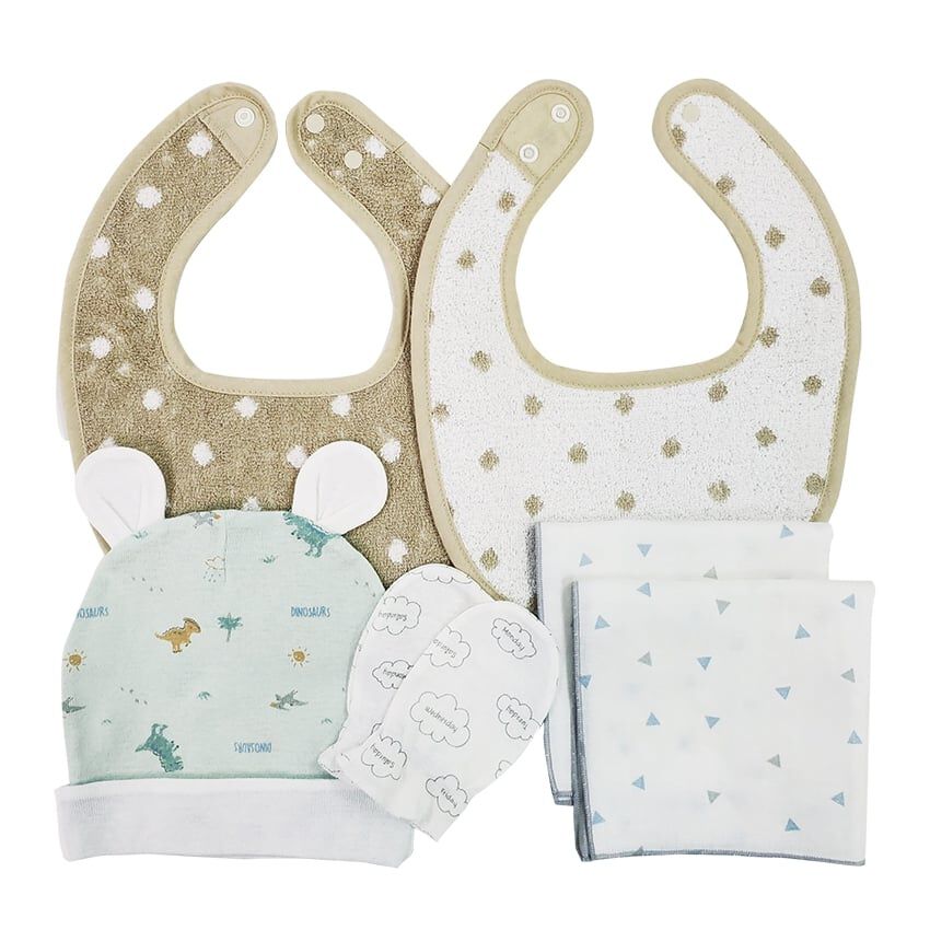 新生児肌着10点セット 恐竜×くも (ブルー×50-70cm) ベビーザらス限定