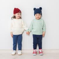 RAT-A-TATR ラッタッター デイリーパンツ インディゴミニ裏毛 ロングパンツ(ネイビー&times;90cm)