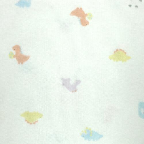 2枚組抗菌半袖シャツ肌着フライス 恐竜&times;チェック ホワイト&times;90cm ベビーザらス限定