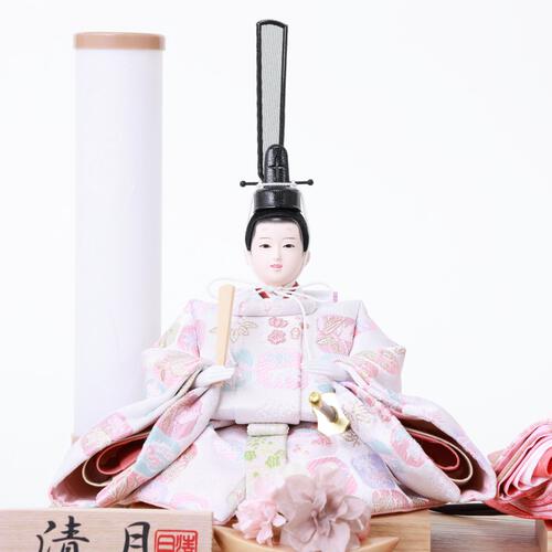 【雛人形】ケース親王飾り 花尽しアクリルケース