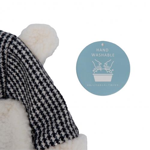 耳付きヒコウ帽 ブラック&times;46cm