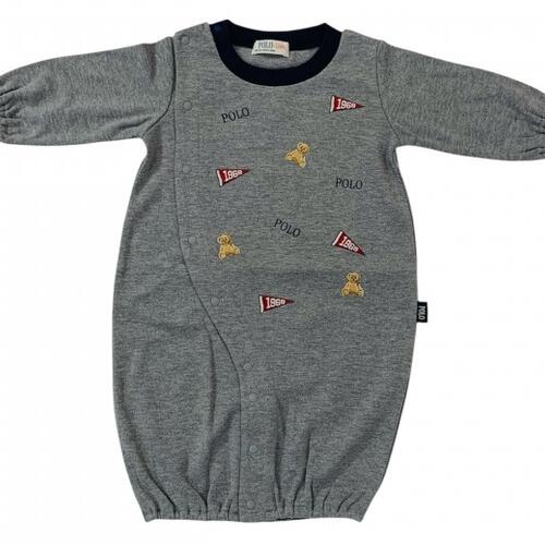 POLO BCS 前総刺繍ドレスオール グレー×50-70cm ベビーザらス限定