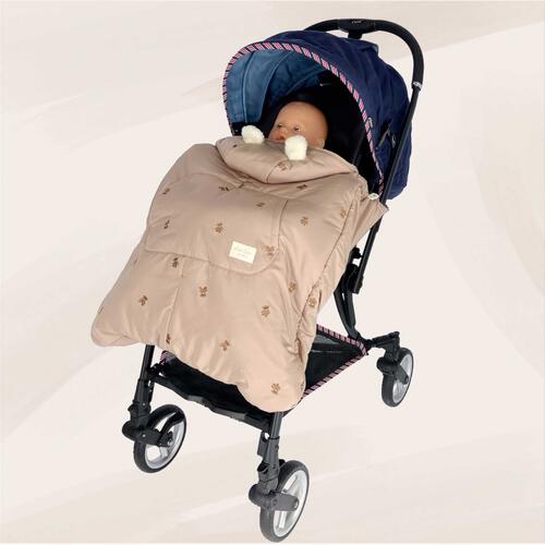 抱っこ紐ケープ 中綿 クマ刺繍 ブラウン×FREE ベビーザらス限定