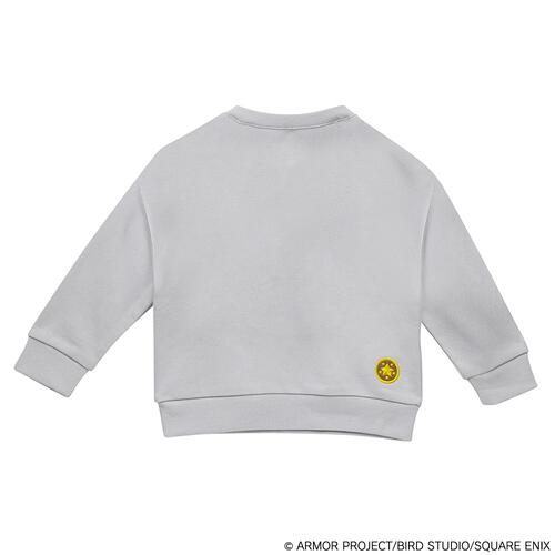 ドラクエベビー＆キッズ サガラ刺繍スウェットシャツ メタルスライム(グレー×約95cm)