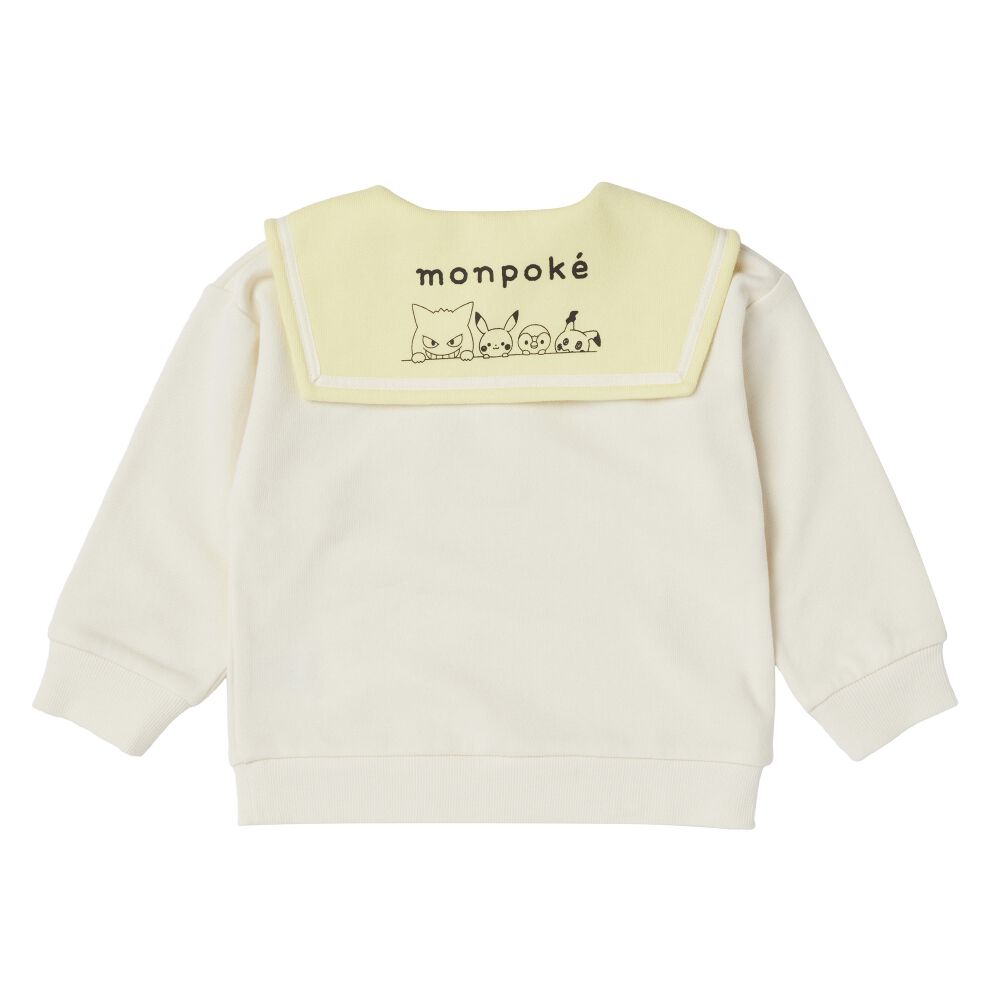monpoke モンポケ トレーナー 衿付き ピカチュウ ナチュラル×100cm