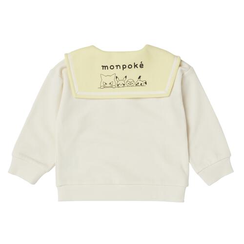 monpoke モンポケ トレーナー 衿付き ピカチュウ ナチュラル&times;100cm