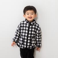 ベビーザらス限定　COJIKA マイクロフリース ジャケット チェック(ブラック&times;90ｃｍ)