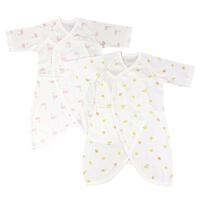 コンビ肌着 スワン×レモン柄 2枚組(ホワイト×50-70cm) ベビーザらス限定