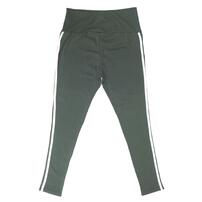 マタニティパンツ レギンス ストレッチテレコ 脇ライン チャコール×L