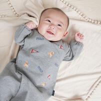 POLO BCS 前総刺繍ドレスオール グレー&times;50-70cm ベビーザらス限定