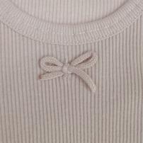 長袖ロンパース肌着 2枚組 テレコ ミモザ ピンク×80cm ベビーザらス限定