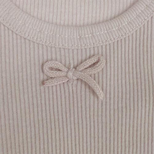 長袖ロンパース肌着 2枚組 テレコ ミモザ ピンク×80cm ベビーザらス限定