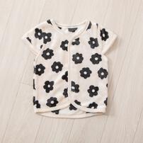 パジャマベスト フリース デイジー柄 ブラック×80-95cm ベビーザらス限定