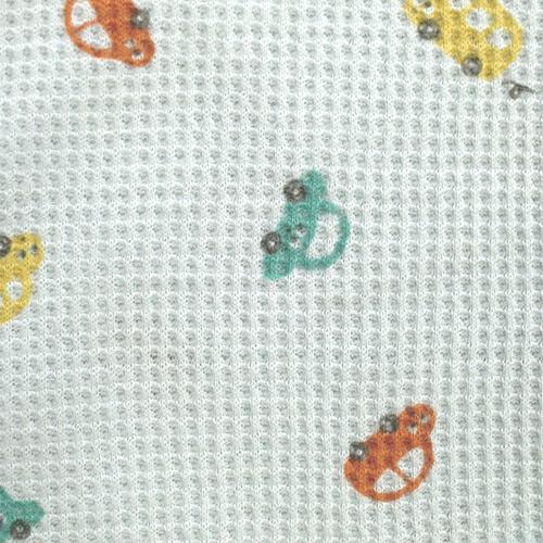 長袖前開きロンパース肌着 2枚組 ワッフル 車 ブルー×80cm ベビーザらス限定