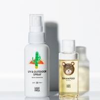 Mamma Baby ママベビー UV&アウトドアスプレー＆シャンプーミニボトルセット 【UVケア 日焼け止め】【0ヵ月から使える～】