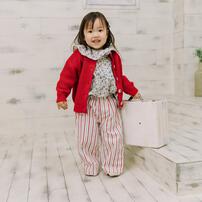 【FirstCloset×mioさん】カーディガン レッド×80cm