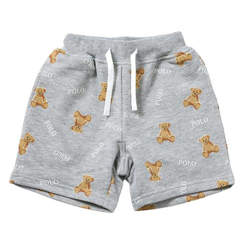 POLO BCS 裏毛総柄ハーフパンツ グレー&times;90cm ベビーザらス限定 赤ちゃん 出産準備 出産祝い ベビー服 子供服
