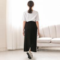 ランダムテレコマキシスカート ブラック×M-L