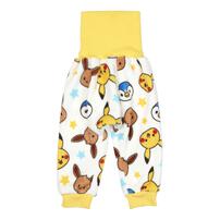 monpoke モンポケ 珊瑚フリースパジャマ 総柄 イエロー×100cm