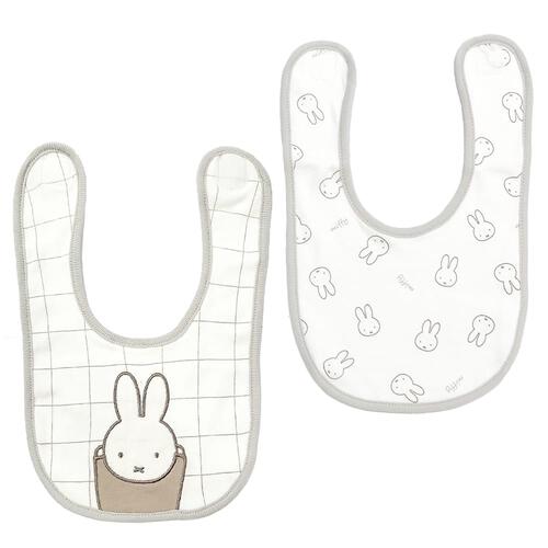 miffy ミッフィー スタイ2枚組 チェック (ホワイト&times;フリー) ベビーザらス限定