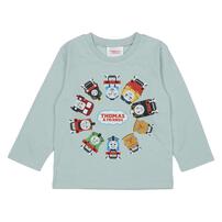 THOMAS トーマス 長袖Tシャツ 天竺 集合 ミント×90cm ベビーザらス限定