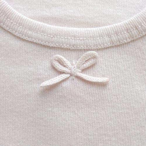 2枚組 抗菌半袖シャツ肌着 フライス ハート ピンク×90cm